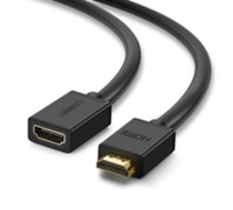 Ugreen 10142 HDMI (ligzda) - HDMI (spraudnis) kabelis pagarinātājs 19 pin 1.4v 4K 60Hz ARC 30AWG 2m Melns (6957303811427)