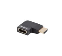 Adapter HDMI(M)-HDMI(F) 8K kątowy prawo aluminium srebrny       AD-HDMI-10  (AD-HDMI-10)