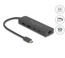 Delock 10 Gbps USB Hub with 2.5 Gigabit LAN port and PD 85 Watt (64110)