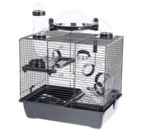 INTER-ZOO Rocky + Terrace black - cage for a hamster (0D8A797A3CEC5AB6485F7D43AA31451452792667)