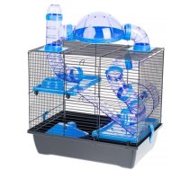 INTER-ZOO Rocky + Terrace blue - cage for a hamster (E46383CED7E8CF73A0B13CAD51937D9A0A10712C)