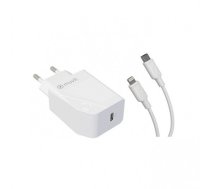 Travel Charger PD 20W + Type-C Lightning  By Muvit White (MCPAK0043)