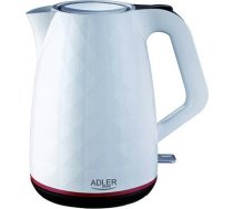 Adler | Kettle | AD 1277 | Standard | 2200 W | 1.7 L | Plastic | 360° rotational base | White AD 1277 WHITE