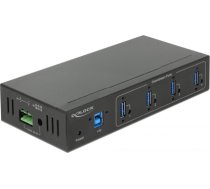 Delock External Industry Hub 4 x USB 3.0 Type-A with 15 kV ESD protection 63309