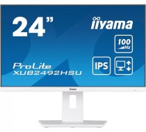 iiyama ProLite XUB2492HSU-W6 Monitor 24'' IPS, FHD 1920x1080, 0.4 ms, 250 cd/m2, 100 Hz, White XUB2492HSU-W6