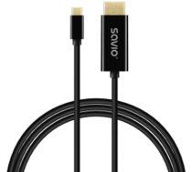 Kabelis SAVIO USB-C TO HDMI 2m, 4K CL-191