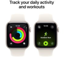 Apple Watch SE 3 GPS 44mm Starlight Aluminium Case with Starlight Sport Band - M/L | Apple MEHJ4ET/A