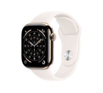 Apple Watch Series 11 GPS + Cellular 42mm Gold Titanium Case with Light Blush Sport Band - M/L | Apple MF8X4ET/A
