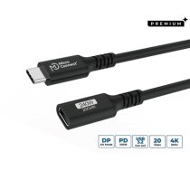 Kabel USB MicroConnect USB-C - USB-C 0.15 m Czarny (Premium USB-C cable Extender) Premium USB-C cable Extender