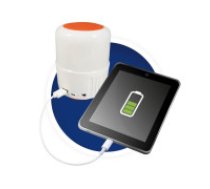 Bluetooth nakts gaismas skaļrunis (USB, saules baterijas) + ārējs akumulators Buki 8+ BN018