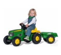 Bērnu traktors ar pedāļiem ar piekabi rollyKid John Deere  (2,5-5 gadiem) Vācija 012190