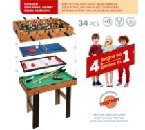 Galda spēle 4 in 1 (ping-pong, gaisa hokejs, futbols, biljards) 6+ CB85328