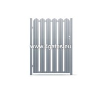 Gājēju vārti LUX VERTICAL STEEL PROFILE - Augstums: 1000 mm - Krāsa: Tumšais ozols/koka imitācija - Puses: Kreisā