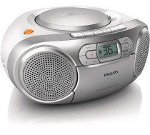 PHILIPS AZ127/12 CD magnetola ar kaseti, sudraba