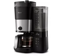 PHILIPS HD7900/50 All-in-1 Brew Kafijas aparāts ar pilienu filtru un dzirnaviņām, melns un sudraba