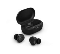 Akcija! Jaunums! PHILIPS TAT1209BK/00 in-ear true bezvadu austiņas ar portatīvo uzlādes ietvaru, melnas