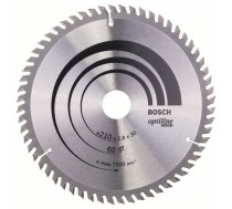 Griešanas disks kokam Bosch OPTILINE WOOD; 210x2,8x30,0 mm; Z60; 15°