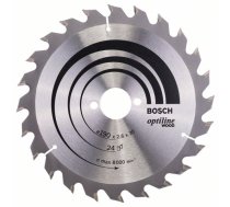 Griešanas disks kokam Bosch OPTILINE WOOD; 190x2,6x30,0 mm; Z24; 15°