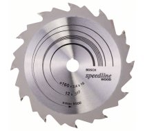 Griešanas disks kokam Bosch SPEEDLINE WOOD; 160x2,4x16,0 mm; Z12; 15°