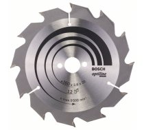Griešanas disks kokam Bosch OPTILINE WOOD; 160x2,6x20,0 mm; Z12; 15°