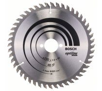 Griešanas disks kokam Bosch OPTILINE WOOD; 190x2,6x30,0 mm; Z48; 15°