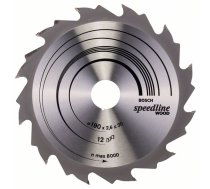 Griešanas disks kokam Bosch SPEEDLINE WOOD; 190x2,6x30,0 mm; Z12; 15°