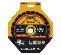 Griešanas disks kokam DeWalt; 190x1,65x30,0 mm; Z24; 18°