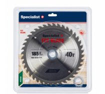 Griešanas disks kokam Specialist Wood; 185x1,4x30/20/16 mm; Z40