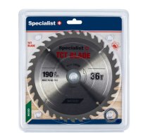 Griešanas disks kokam Specialist Wood; 190x1,4x30/20/16 mm; Z36