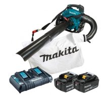 Akumulatora lapu sūcējs-pūtējs Makita DUB363PT2V; 2x18 V; 2x5,0 Ah akum.