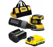 Ekscentra slīpmašīna Stanley SFMCW220D1S-QW; 18 V; 1x2,0 Ah akum.