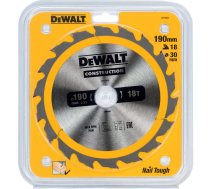 Griešanas disks kokam DeWalt Construction; 190x30 mm; Z18