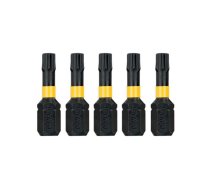 Triecienskrūvgrieža uzgalis DeWalt DT7379T-QZ; T10; 25 mm; 5 gab.