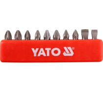 Skrūvgriežu uzgaļu komplekts Yato YT-0482; 1/4''; 25 mm; 10 gab.