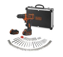 Akumulatora urbjmašīna-skrūvgriezis Black & Decker BDCDD12BAFC-QW; 10,8 V; 2x1,5 Ah akum.
