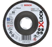 Lāpstveida slīpēšanas disks Bosch X-LOCK; 125 mm; K 80