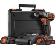 Urbjmašīna-skrūvgriezis Black & Decker ASD18KB-QW; 18 V; 2x1,5 Ah akum.