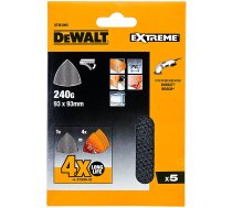 Smilšpapīrs deltveida slīpmašīnām DeWalt DTM3095-QZ; 93x93 mm; P240; 5 gab.