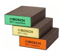 Slīpēšanas švamme Bosch 2609256F16; 97x69x26 mm; 3 gab.