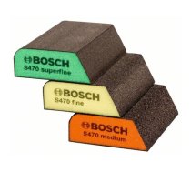 Slīpēšanas švamme Bosch 2609256F15; 97x69x26 mm; 3 gab.