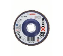Lāpstveida slīpēšanas disks Bosch X-LOCK; Ø125 mm; P60