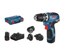 Urbjmašīna-skrūvgriezis Bosch GSR 12V-35 FC; 12 V; 2x3,0 Ah akum.