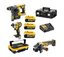 Instrumentu komplekts DeWalt DCK305P3T-QW (DCH273 + DCG405N + DCF887N); 18 V; 3x5,0 Ah akum.