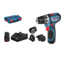 Urbjmašīna-skrūvgriezis Bosch GSR 12V-15 FC Full Set; 12V; 2x2,0 Ah akum.