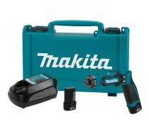 Urbjmašīna-skrūvgriezis Makita DF012DSE; 7,2 V; 2x1,5 Ah akum.