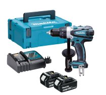 Urbjmašīna-skrūvgriezis Makita DDF458RTJ; 18 V; 2x5,0 Ah akum.