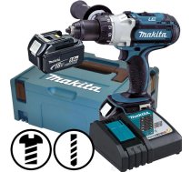 Urbjmašīna-skrūvgriezis Makita DDF451RTJ; 18 V; 2x5,0 Ah akum.