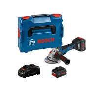 Leņķa slīpmašīna Bosch GWS 18V-10 PSC; 2x5,5 Ah akum.