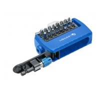 Skrūvgriežu uzgaļu komplekts Hogert HT1S401; 1/4''; 17 gab.
