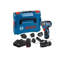 Urbjmašīna-skrūvgriezis Bosch GSR 12V-35 FC Professional; 12 V; 2x3,0 Ah akum.